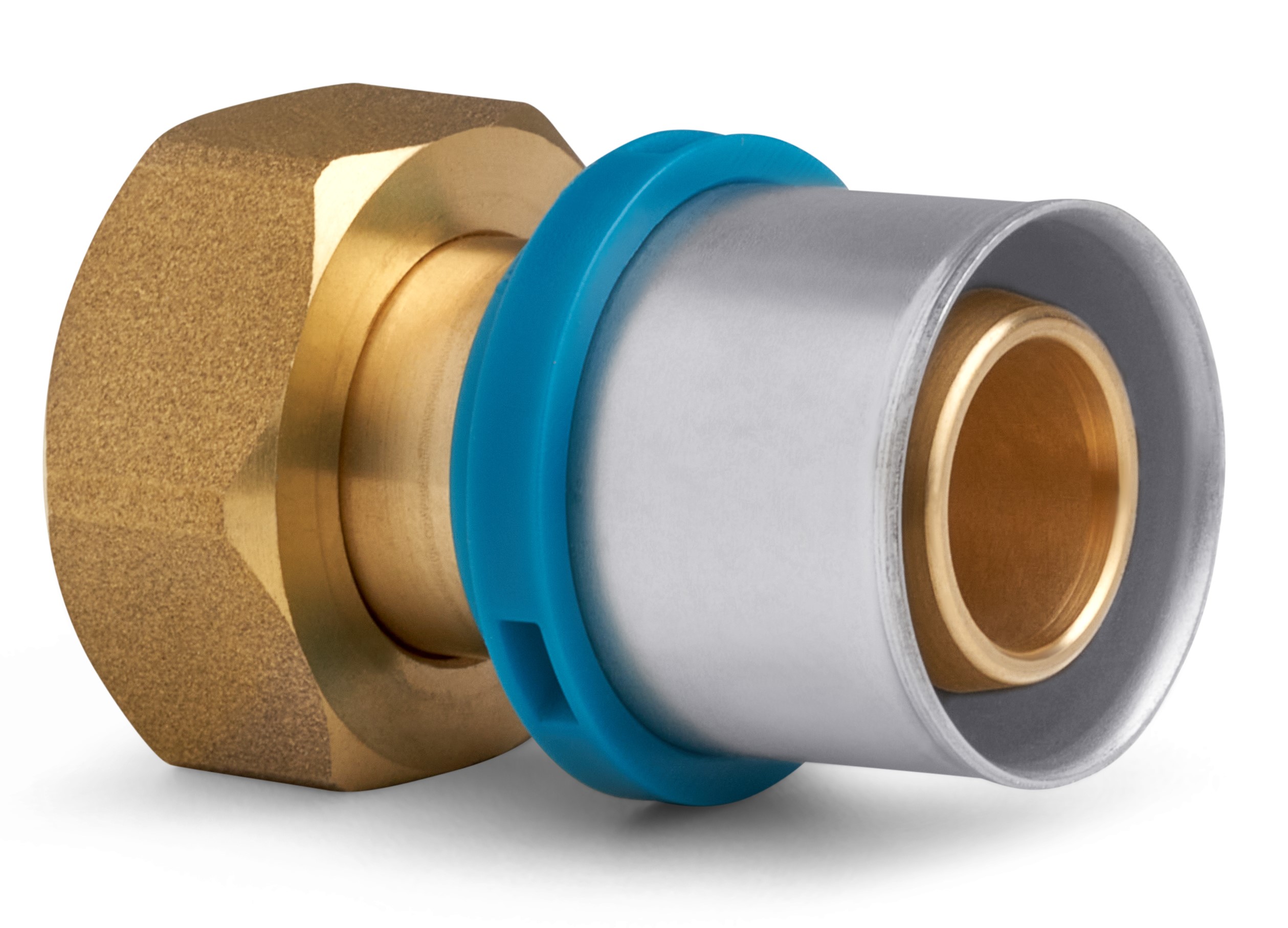 Press - Verschraubung flachdichtend mit Überwurfmutter 1" IG x 32x3,0 mm MSV - Rohr, DVGW