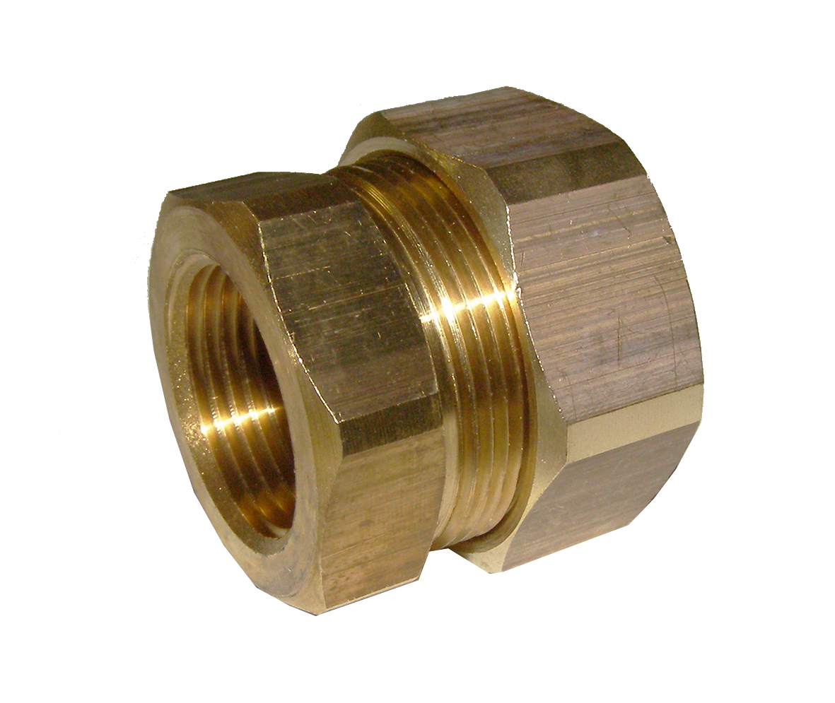 Schnellverschraubung für Edelstahlwellrohr metallisch dichtend DN 12 x 1/2" IG