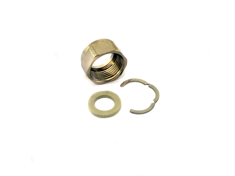 Wellrohrverschraubungs-Set DN 12 ( 1/2" ), Messing vernickelt