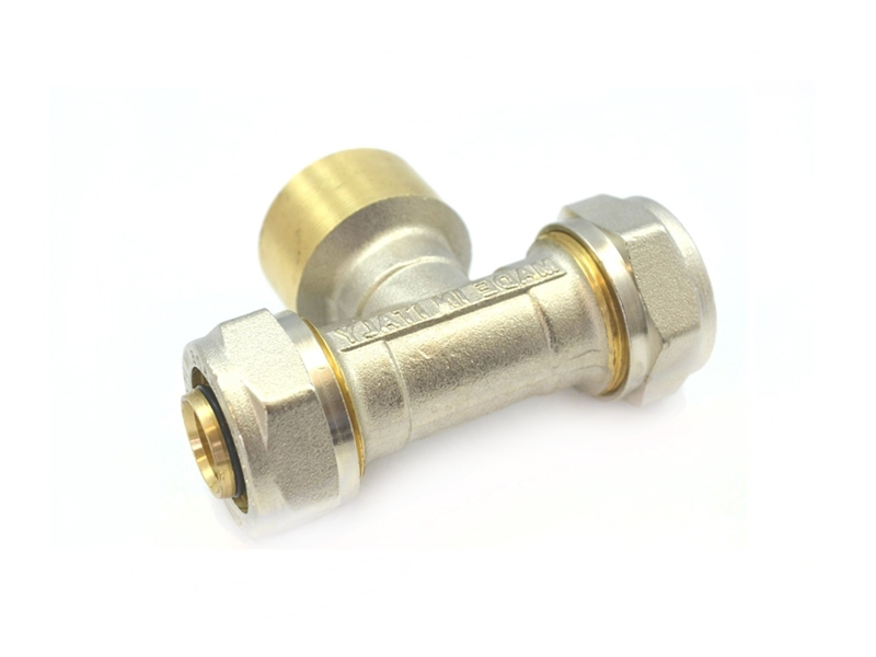 Schraub T-Stück mit Innengewinde DVGW 20x2 - 3/4" - 20x2