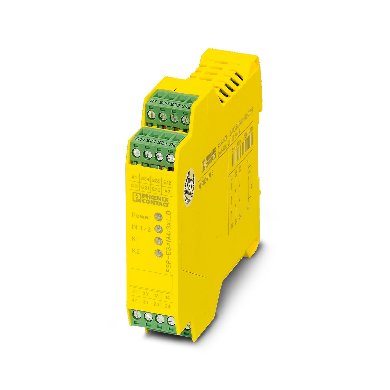 Phoenix Contact Sicherheitsrelais 2900509, PSR-SCP- 24UC/ESAM4/3X1/1X2/B, 3xFreigabestrompfad, 1xMeldekontakt