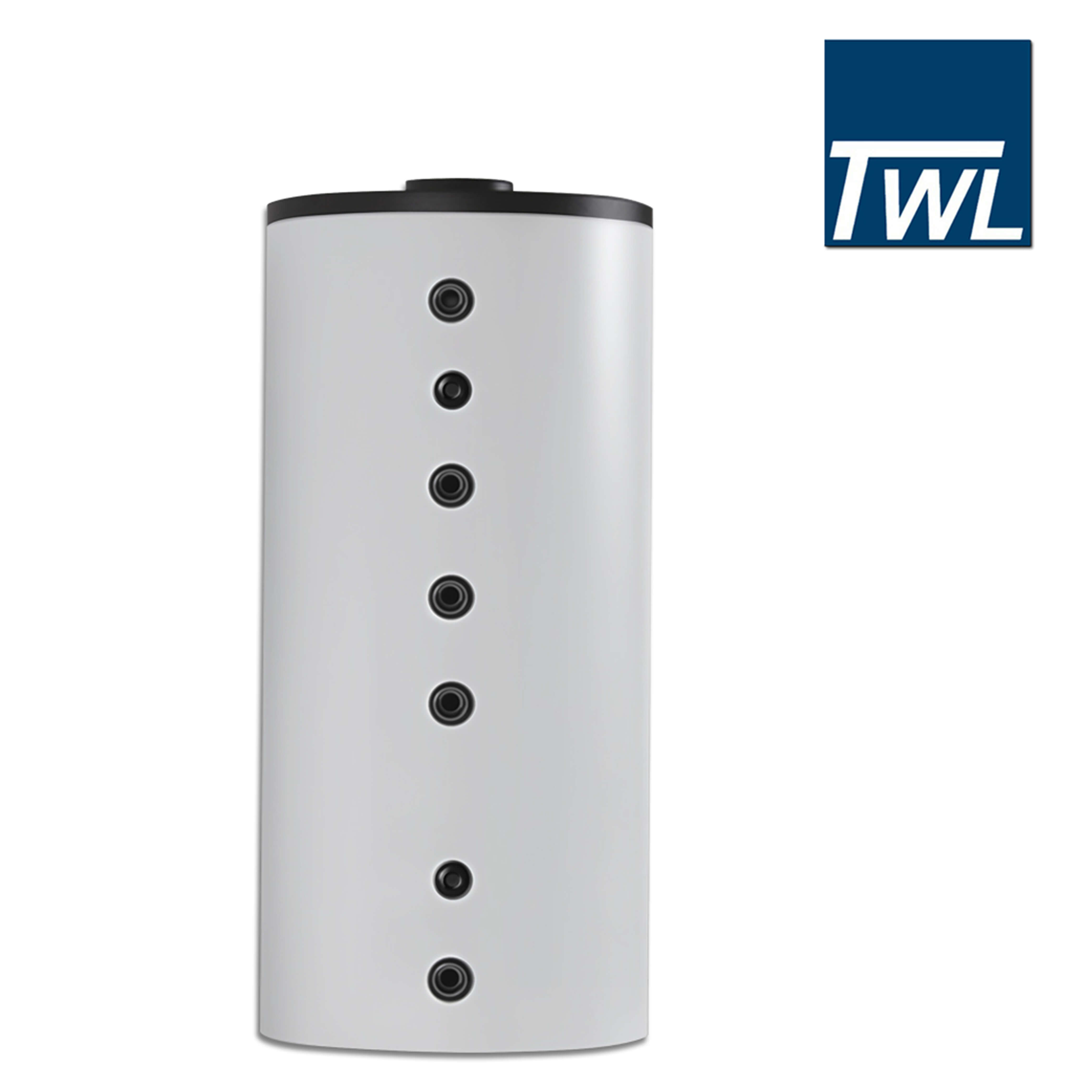 800 Liter TWL Hygiene-Kombispeicher, Typ KER 800, mit Edelstahl-Wellrohr-Wärmetauscher für Trinkwasser 5,8 m² und Solarwärmetauscher 2,8 m² unten, Iso-B