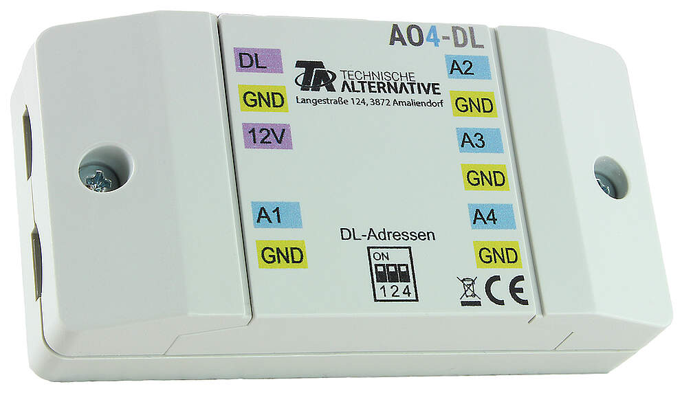 Technische Alternative DL-Erweiterungsmodul für 4 Analogausgänge