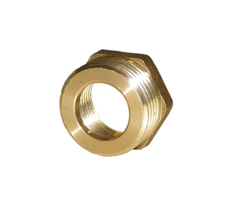 Messing Reduzierung / Reduzierstück flachdichtend 1" AG x 3/4" IG