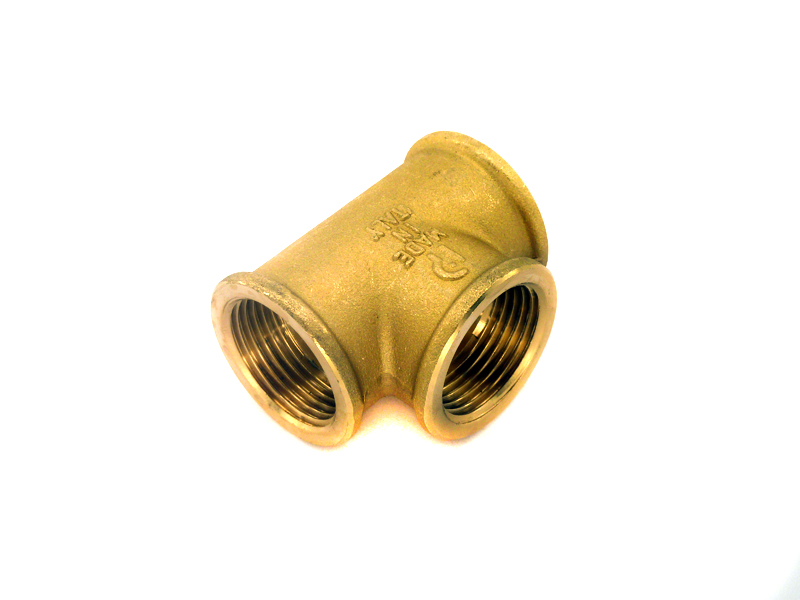 Messing T-Stück 3/4" IG x 1/2" IG x 3/4" IG