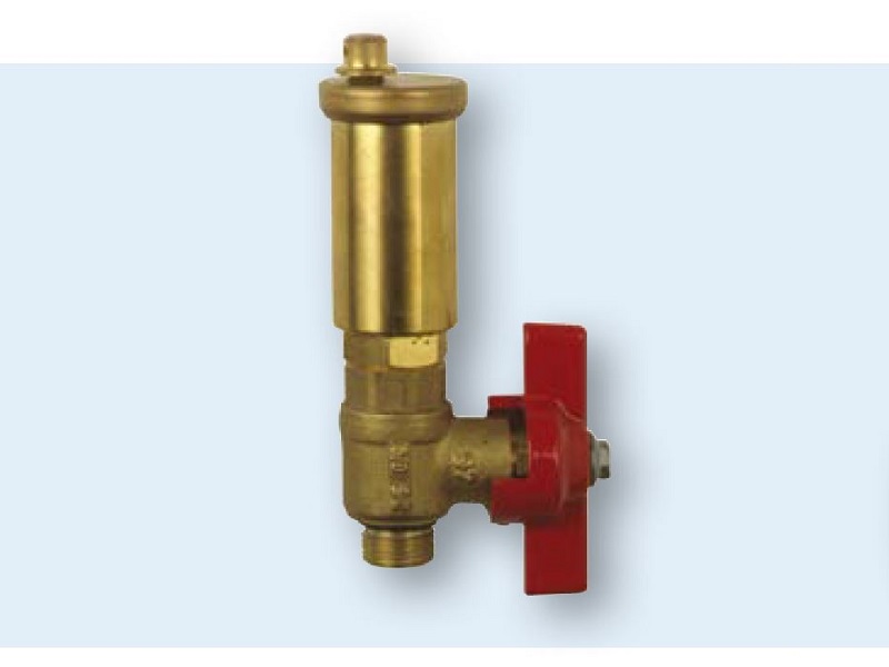 Afriso Automatischer Schnellentlüfter 3/8" für Solar mit Ventil und Kugelhahn 3/8" IG x 3/8" als Absperrvorrichtung