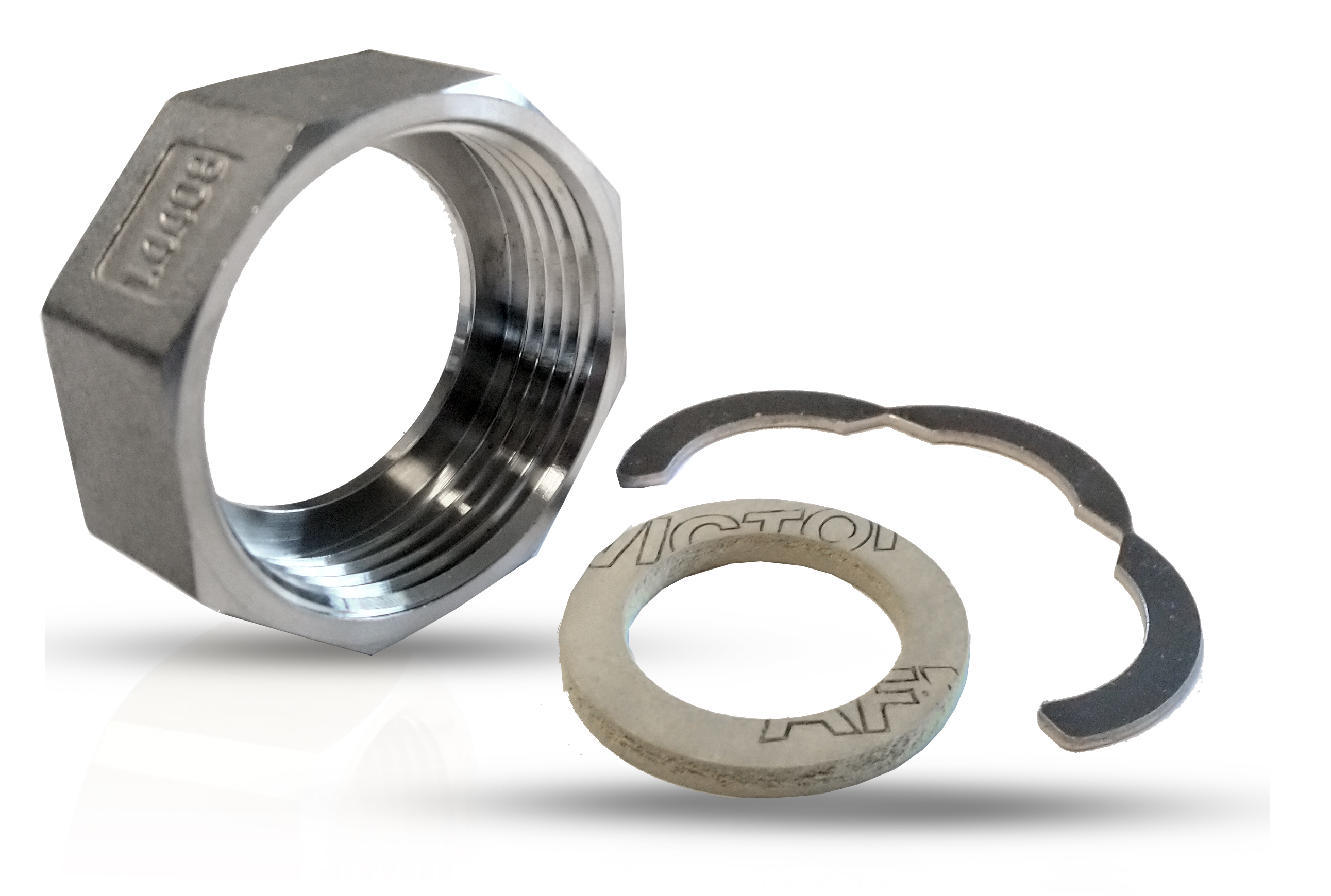 Edelstahl Wellrohrverschraubungs-Set DN 32 ( 1 1/2" ), Werkstoff 1.4408