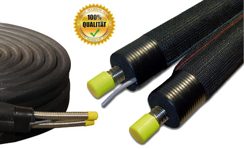 Solarleitung, Doppelrohr DN 12 / Isolierstärke 19 mm / 25 Meter