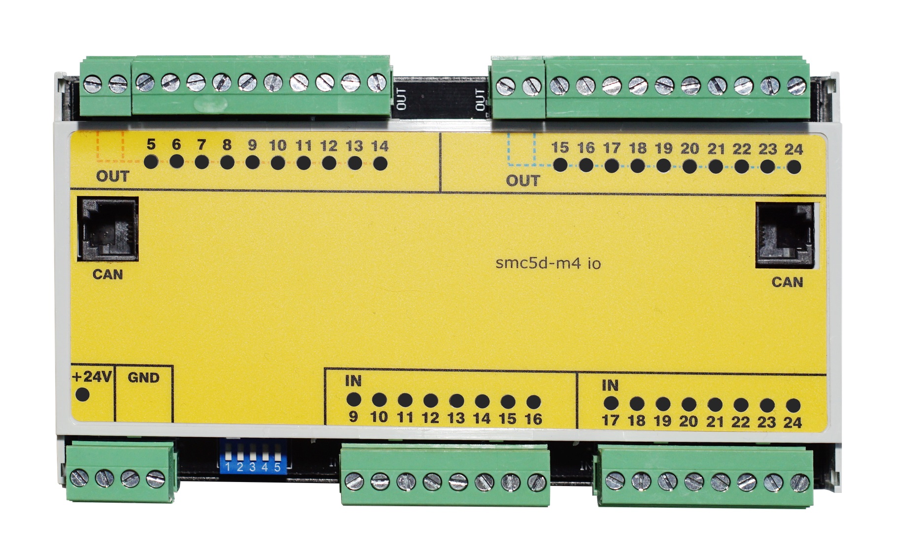 ISP Erweiterungsmodul M4 Digial IO CAN-Bus im Hutschienengehaeuse