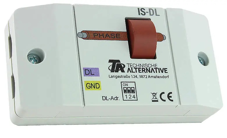 Technische Alternative DL-Stromsensor IS-DL, DL-Bus, bis 16 A, Impulsbelastung bis 100 A